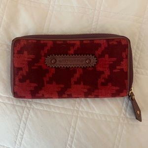 Juicy Couture Houndstooth Print Velour Wallet